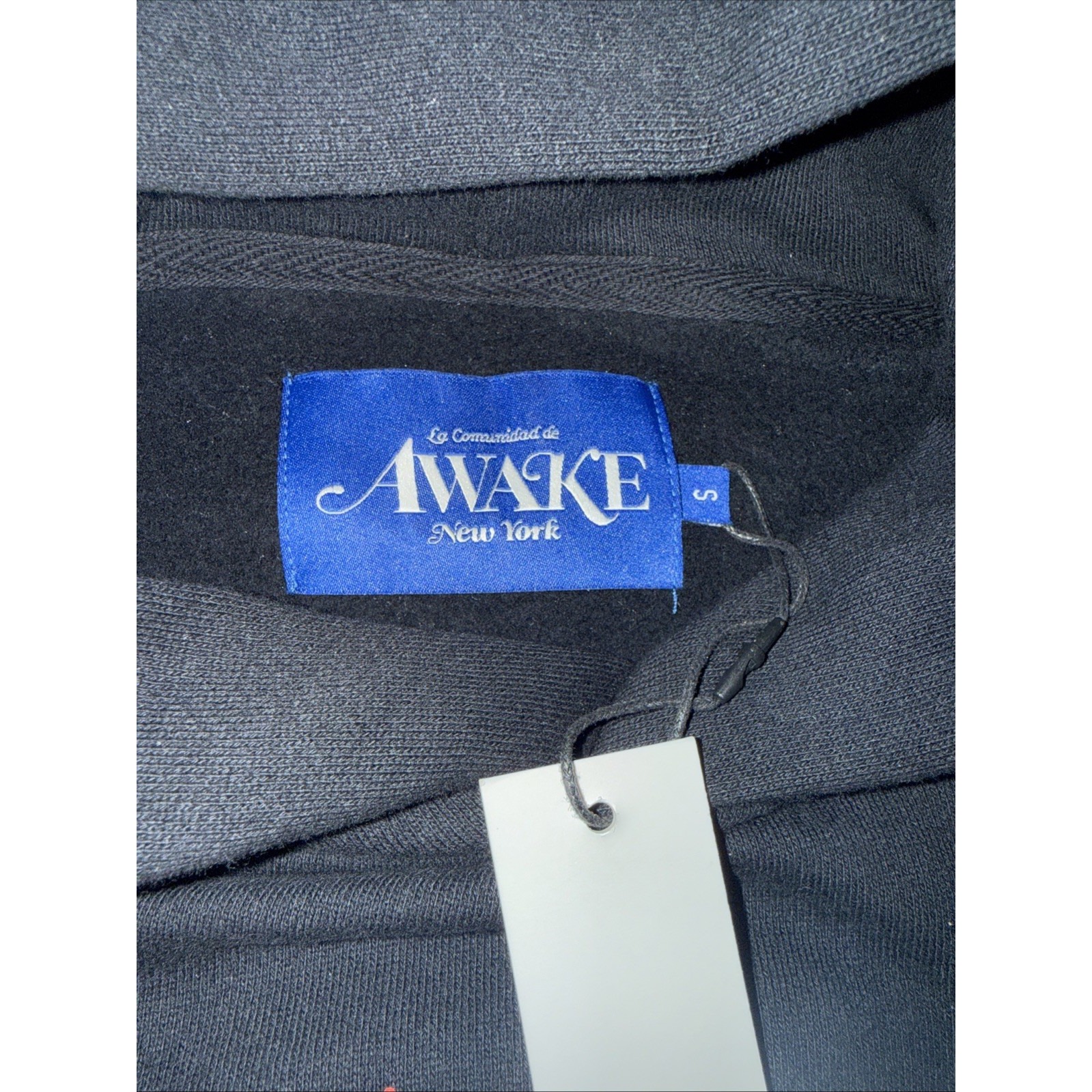 Nwt Awake Ny Globe Raised-Logo Cotton Hoodie Size Small — image 4 of 6